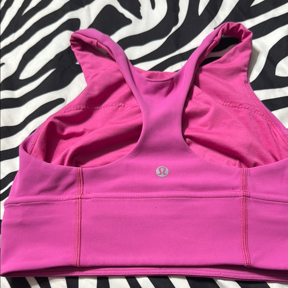 Lululemon Athletica Pink High-Neck Sports Bra